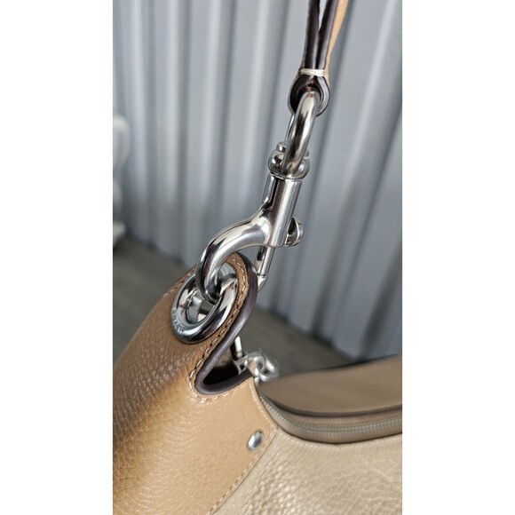 New Coach CH508 Mara Hobo Pebble Leather Shoulder bag Sandy Beige Multi - Picture 3 of 9